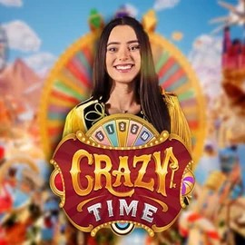 Crazy Time slot logo by Evolution at Punterz CasinoCrazy Time